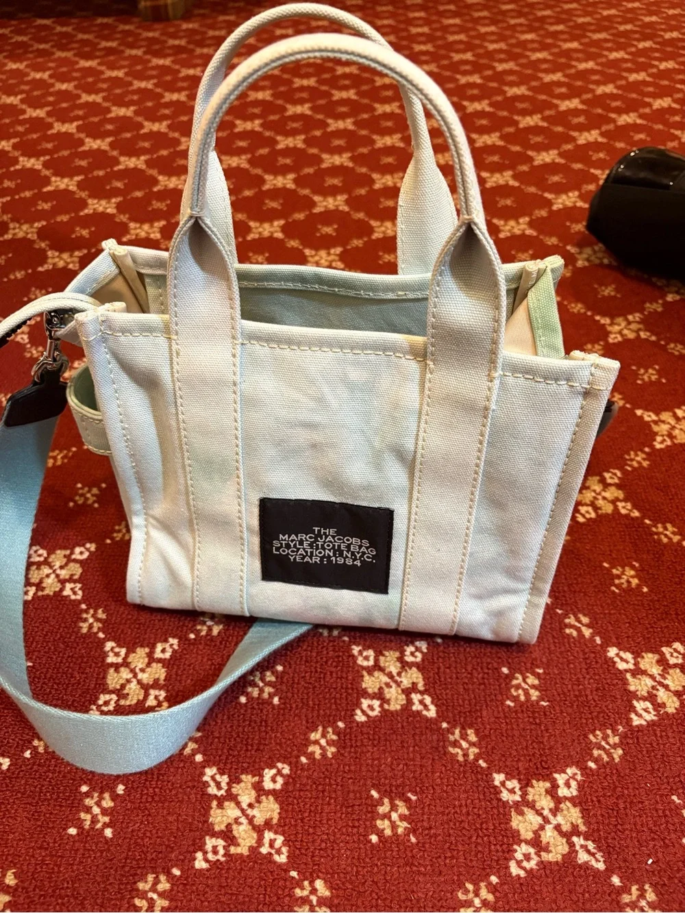 Marc Jacobs light blue Canvas Tote Bag with Removable Strap
